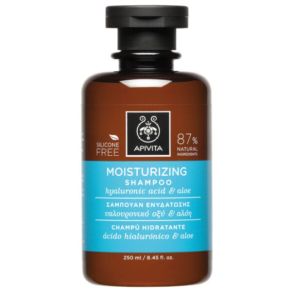Apivita Moisturizing Shampoo Σαμπουάν Ενυδάτωσης με Υαλουρονικό Οξύ & Αλόη