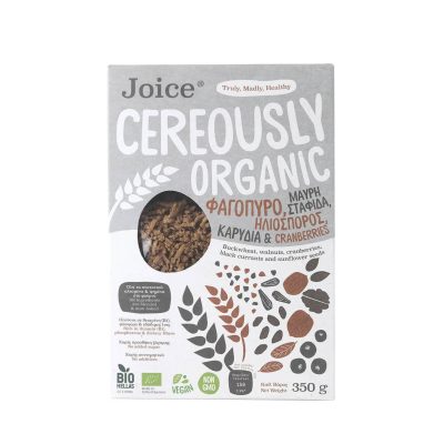 Joice Cereously Organic Δημητριακά με Φαγόπυρο Σταφίδα Cranberries Ηλιόσπορο & Καρύδια