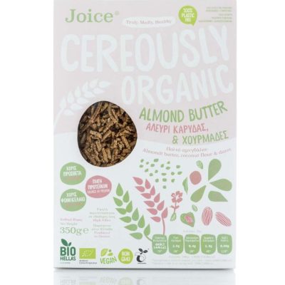 Joice Cereously Organic Δημητριακά με Αμυγδαλοβούτυρο Αλεύρι Καρύδας & Χουρμάδες 350gr