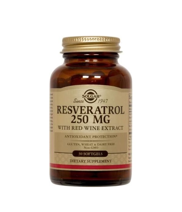 Solgar Resveratrol 250mg With Red Wine Extract 30 softgels
