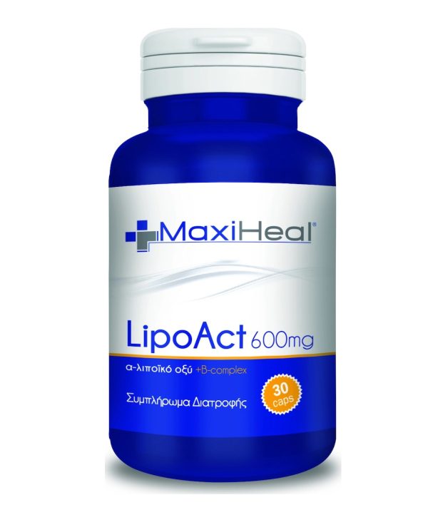 MaxiHeal LipoAct Α-λιποϊκό Οξύ & B-complex 600mg 30 caps