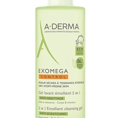A-Derma Exomega Control 2 in 1 Anti-Scratching Emolient Cleansing Gel