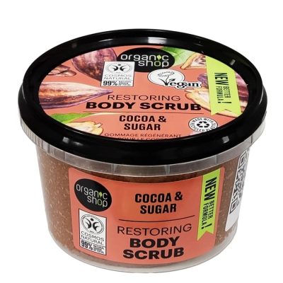 Natura Siberica Organic Shop Restoring Body Scrub With Cocoa & Sugar
