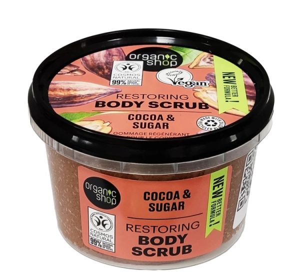 Natura Siberica Organic Shop Restoring Body Scrub With Cocoa & Sugar