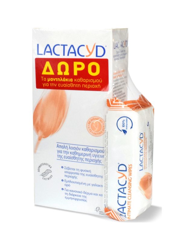 Lactacyd Intimate Lotion & Δώρο Intimate Wipes