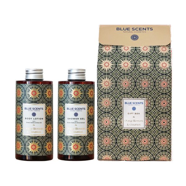 Blue Scents Orange Blossom & Cinnamon Gift Box With Body Lotion 300ml & Shower Gel 300ml