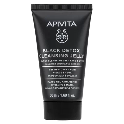 Apivita Black Detox Cleansing Jelly Face & Eyes Travel Size