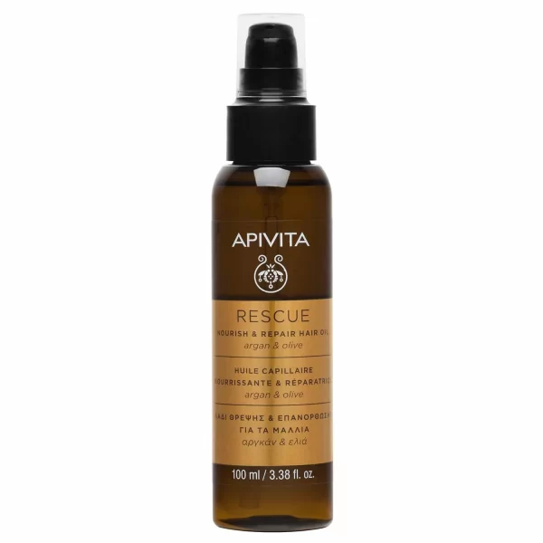Apivita Rescue Nourish & Repair Hair Oil with Argan & Olive