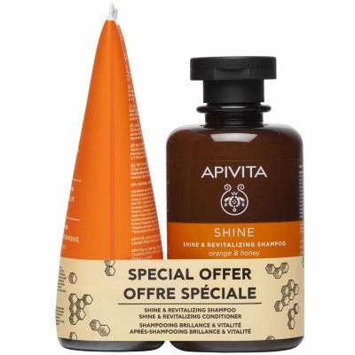 Apivita Set Shine & Revitalizing Shampoo Orange & Honey & Conditioner
