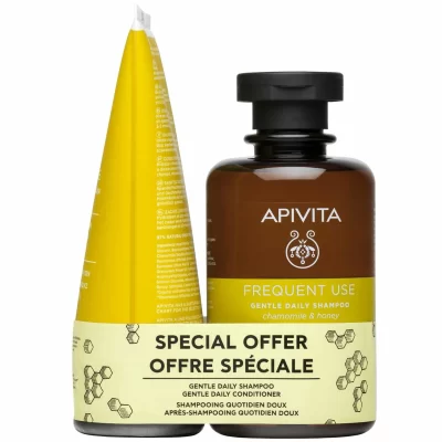 Apivita Set Frequent Use Gentle Daily Shampoo Chamomile & Honey & Gentle Daily Conditioner