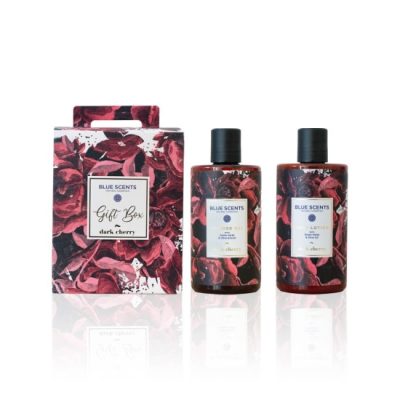 Blue Scents Dark Cherry Gift Box With Body Lotion 300ml & Shower Gel 300ml