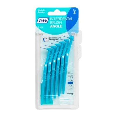 TePe Interdental Brushes Angle Μεσοδόντια Βουρτσάκια 0.6mm Μπλε