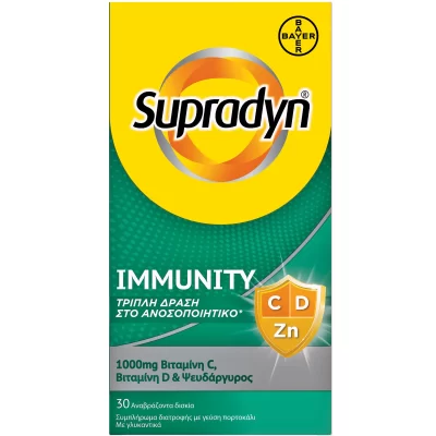 Bayer Supradyn Immunity 1000mg C, D & Zn 30
