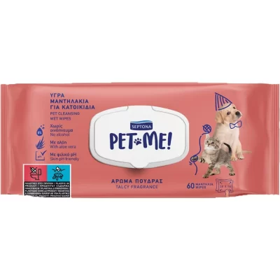 Septona Pet Me! Cleaning Wet Wipes Talcy